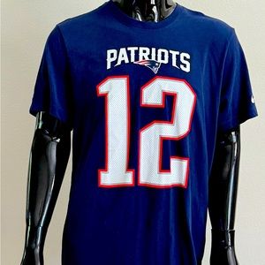 Blue Nike New England Patriots Dri Fit Brady T-Shirt